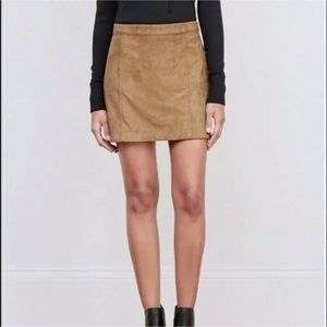 ABERCROMBIE & FITCH  Camel  Suede Skirt -